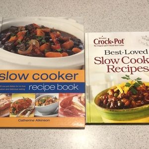 Bundle of two slow cooker cookbooks.